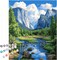 Mountains Landscape Wall Art, Lake Tree Poster (16x20inch, No Frame)